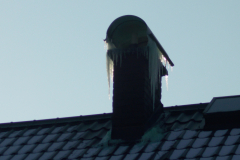 nevhodně umístěná komínová stříška nad ústí komína od kondenzačního kotle